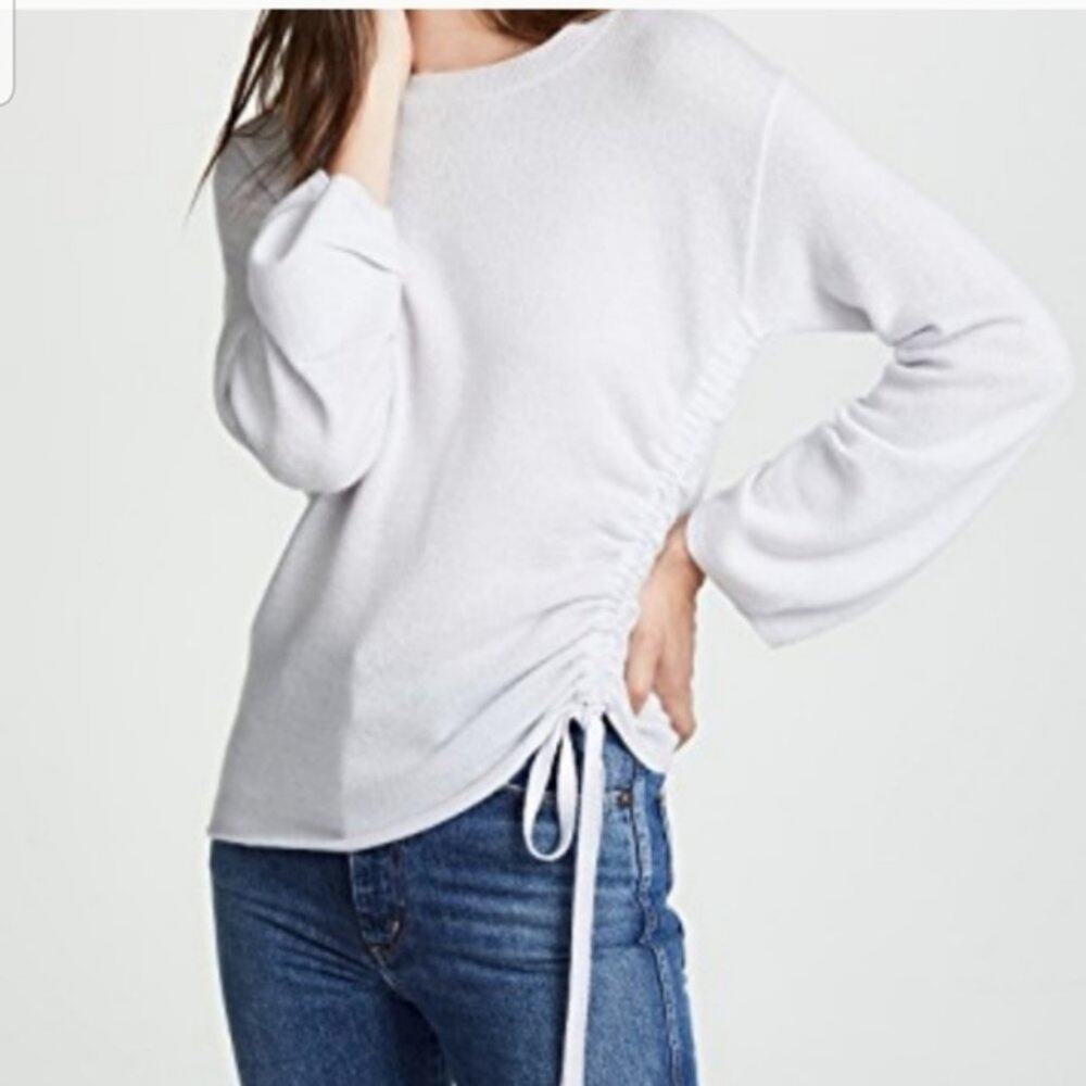 Brochu Walker Ruched Cashmere Sweater in Dusty Pink